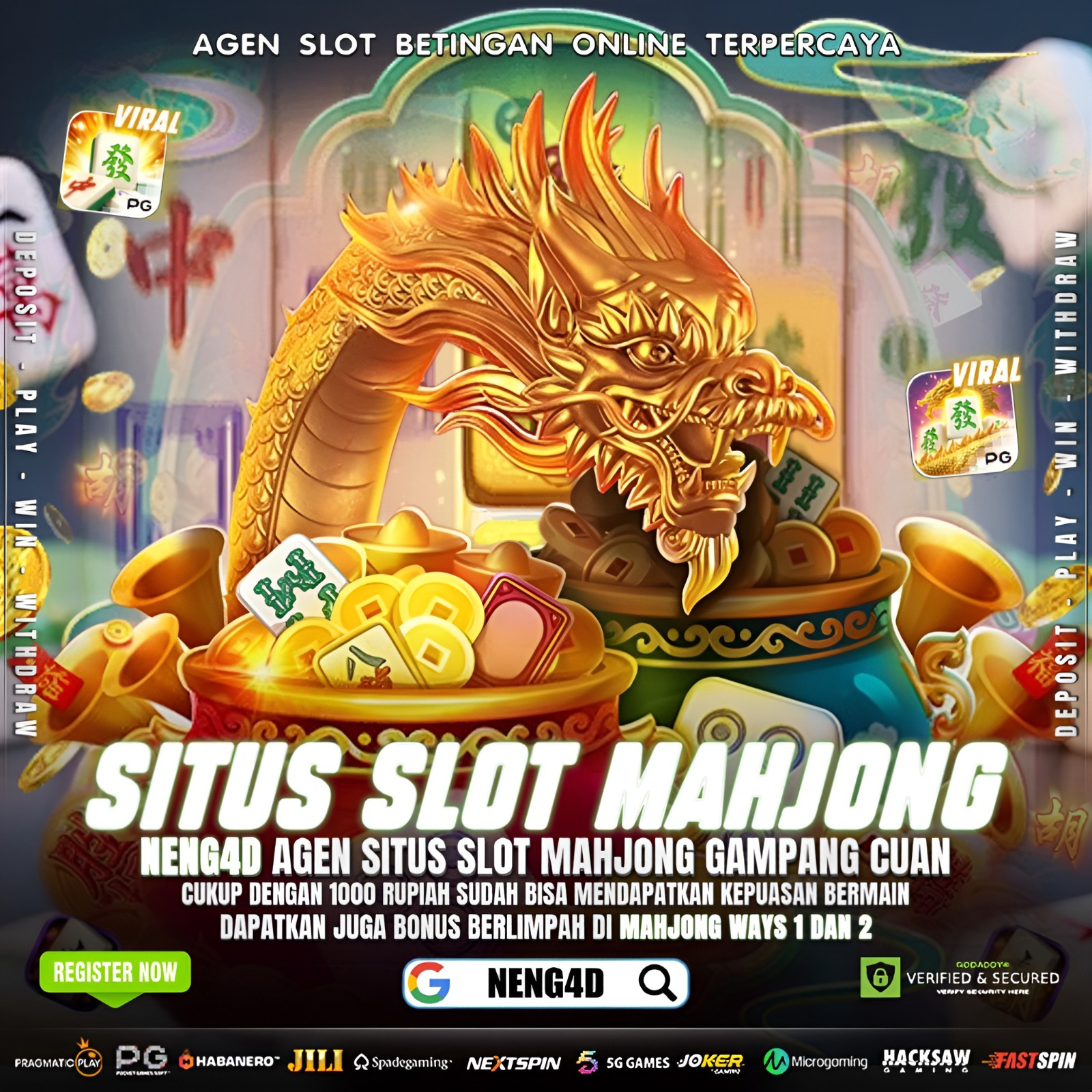 Slot Mahjong Front Black 